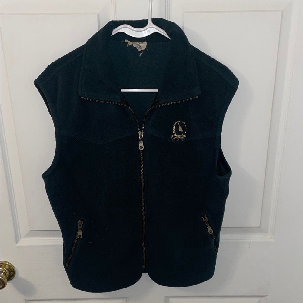 Women's Black Equestrian Fleece Vest